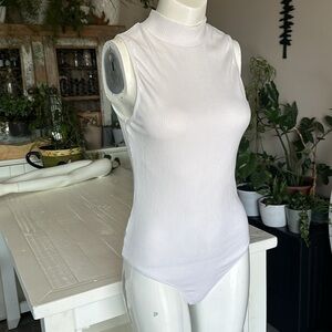 Dress forum White bodysuit button up neck